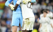 Thibaut Courtois goalkeeper of Real Madrid and Belgium celebrates the victory after winnin...