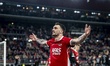 Troy Parrott of AZ Alkmaar celebrates scoring to make it 2-1 during the Conference League...