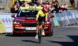 Danish cyclist Jonas Vingegaard of the Visma Lease a Bike team wins the stage and wears th...