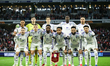 Aston Villa players pose for a photo ahead of the UEFA Europa League round of 16 first leg...