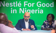 Wassim Elhusseini, Managing Director of Nestle Nigeria, speaks as Nestle Nigeria holds a m...