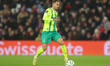 Enric Saborit of AEK Larnaca moves with the ball during the Europa Conference League Round...