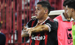 Juan Fernando Quintero of River Plate plays during the match between Huracan and River Pla...