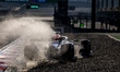 Max Verstappen of Oracle Red Bull Racing ends up in the gravel off the track during Formul...