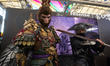 Wukong of Black Myth poses at the Hisense booth at the SNEIC Expo Center in Shanghai, Chin...