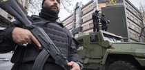 Editorial photo: Armed police officers stand guard during a rally commemorating International Quds Day, also known as Jerusalem Day, in Tehran, Iran, on March 13, 2026, amid the U.S.-Israeli military campaign.  by Morteza Nikoubazl/NurPhoto