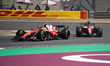 Scuderia Ferrari HP driver #44 Lewis Hamilton (GBR) follows his teammate on track at the 2...