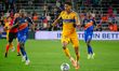 Tigres forward, Ozziel Herrera, is seen during the Concacaf Champions Cup Round One, First...