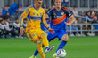 Tigres defender, Jesus Angulo, appears during the Concacaf Champions Cup Round One, First...