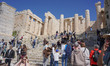 Tourists visit the Parthenon in Athens, Greece, on March 13, 2026. 