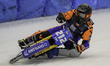Lukas Hutla (212) of Czechia participates in practice for the Ice Speedway Gladiators Worl...