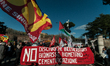 People participate in the protest by the Castelli Romani and Albano area committees agains...