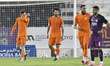 Cristo Perez of Umm Salal SC celebrates after scoring a goal during the Qatar Stars League...
