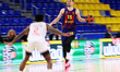 Tomas Satoransky plays during the match between FC Barcelona and Hapoel IBI Tel Aviv, corr...