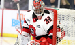 Ottawa 67's goalie Jaeden Nelson participates in Ontario Hockey League action between the...