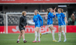 Sandra Jessen of Iceland reacts during the 2027 FIFA Women's World Cup Qualifier match bet...