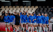 Hlin Elriksdottir and Dilja Zomers of Iceland warm up during the 2027 FIFA Women's World C...