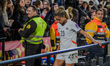 Sveindís Jonsdottir of Iceland reacts during the 2027 FIFA Women's World Cup Qualifier mat...