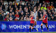 Ona Batlle of Spain and Sveindis Jonsdottir of Iceland play during the 2027 FIFA Women's W...