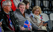 Iceland fans react during the 2027 FIFA Women's World Cup Qualifier match between Spain an...