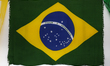 A Brazilian flag is seen at the World Fair held in the External Plaza of the Monterrey Ins...