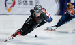 William Dandjinou of Canada competes in the Men's 1000m Heats during the ISU Short Track W...
