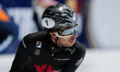 William Dandjinou of Canada competes in the Men's 1000m Heats during the ISU Short Track W...