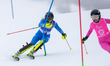 Martina Vozza (ITA) and guide Sabidussi Ylenia participate in the Women's Para Alpine Skii...