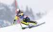 Ebba AARSJOE (SWE) competes in the Women's Para Alpine Skiing Slalom on day eight of the M...