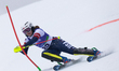 Audrey Crowley (USA) competes in the Women's Para Alpine Skiing Slalom on day eight of the...