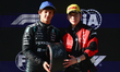 Andrea Kimi Antonelli of Mercedes and Lin Xiaojun after the qualifying ahead of the Formul...