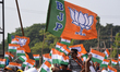 A large crowd attends a rally where India's Prime Minister Narendra Modi delivers a speech...
