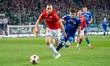 Raoul Giger and Cezary Polak play during the match between Wisla Krakow and Miedz Legnica...
