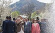 Omar Abdullah, Chief Minister of India's Jammu and Kashmir region, inaugurates the Almond...