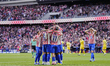 Nahuel Molina right-back of Atletico de Madrid and Argentina celebrates after scoring his...