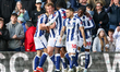 West Bromwich Albion players celebrate a goal by Aune Heggebo during the Sky Bet Champions...