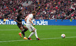Harry Kane (Bayern Munich)  shoots on goal during Matchday 26 1.Bundesliga: Leverkusen and...