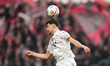 Aleksandar Pavlovic (Bayern Munich)  heads during Matchday 26 1.Bundesliga: Leverkusen and...