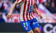Obed Vargas of Atletico de Madrid is in action with the ball during the LaLiga EA Sports f...