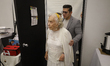 Elena Poniatowska, writer, before a talk at the Coyoacan International Book Fair (FILCO) i...