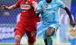 Wendel (R) of Zenit and Daniil Denisov of Spartak Moscow vie for the ball during the Russi...