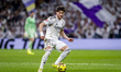 Brahim Diaz of Real Madrid is in action with the ball during the LaLiga EA Sports football...