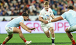 Fin Smith of England during the Six Nations international rugby union match between France...