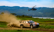 Driver Esapekka Lappi and co-driver Enni Malkonen of the Hyundai Shell Mobis World Rally T...
