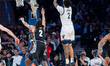 Bryce Lindsay of the Villanova Wildcats shoots the ball during the game against the George...