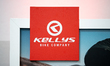 The Kellys Bicycles company logo sign is displayed at the Sport Expo in Krakow, Poland, on...