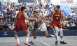 Spain's Diego De Blas in action against Netherlands's Worthy de Jong during the Men's FIBA...