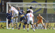 Leo Ostigard of Genoa CFC scores a goal during the Serie A match between Hellas Verona FC...