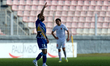 Jose Ulises Arias (left) of Marsaxlokk reacts in celebration after scoring the 1-0 goal du...