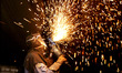 A worker operates on a production line in the workshop of Chongshan Wind Power Equipment (...